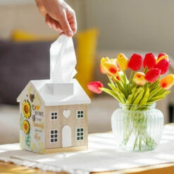 Bee Happy Tissue Box -Campus Gifts Sales lesser pavey lp49798 bee happy tissue box lifestyle 4