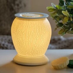 Desire Bulbous Woodland Aroma Ceramic Lamp Wax Melt Warmer -Campus Gifts Sales lesser and pavey lp46715 desire bulbous woodland aroma lamp lifestyle 1
