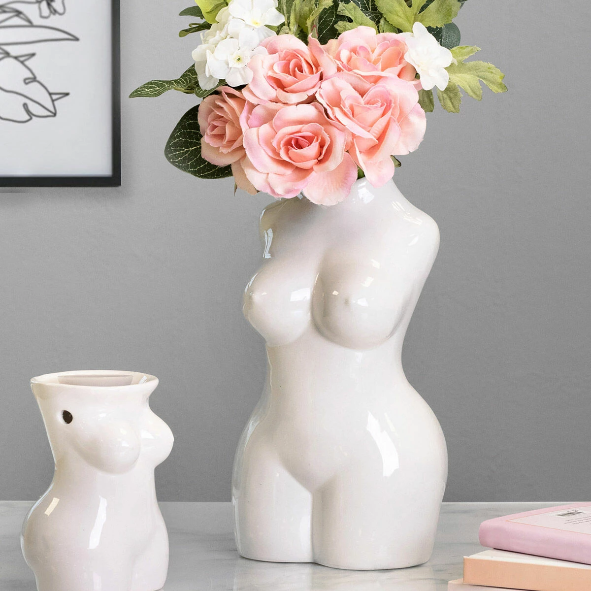 Desire White Body Torso Vase 3 Desire White Body Torso Vase