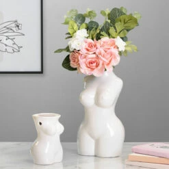 Desire White Body Torso Vase 11 Desire White Body Torso Vase -Campus Gifts Sales lesser and pavey lp48224 white body torso vase lifestyle 3