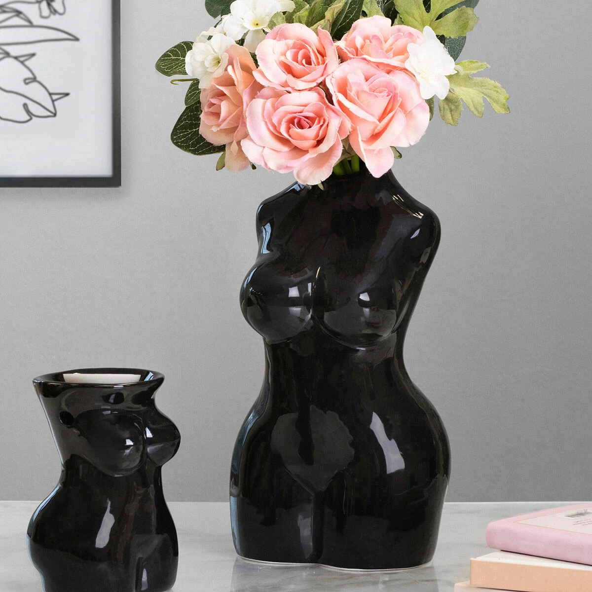 Desire Black Body Torso Vase 3 Desire Black Body Torso Vase