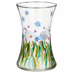 Lynsey Johnstone Hand Painted Dainty Daisies Hourglass Vase -Campus Gifts Sales lesser and pavey lp48331 daisy lynsey johnstone vase 01