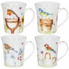 Jennifer Rose Garden Birds Set Of Four Mugs