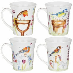 Jennifer Rose Garden Birds Set Of Four Mugs 14 Jennifer Rose Garden Birds Set Of Four Mugs -Campus Gifts Sales lesser and pavey lp95449 jennifer rose garden birds set of four mugs 2
