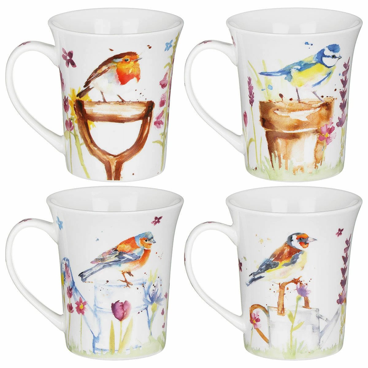 Jennifer Rose Garden Birds Set Of Four Mugs 4 Jennifer Rose Garden Birds Set Of Four Mugs - Image 2