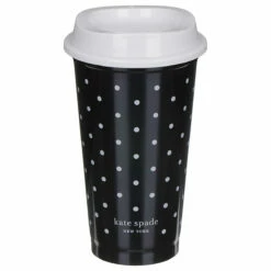 Kate Spade New York Black & White Stripe/Dot Set Of Four Travel Cups 12 Kate Spade New York Black & White Stripe/Dot Set Of Four Travel Cups -Campus Gifts Sales lifeguard press 217049 kate spade travel cup set 4
