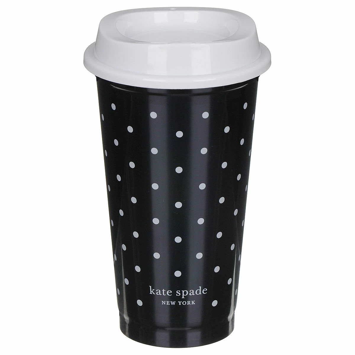 Kate Spade New York Black & White Stripe/Dot Set Of Four Travel Cups 6 Kate Spade New York Black & White Stripe/Dot Set Of Four Travel Cups - Image 4