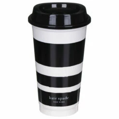 Kate Spade New York Black & White Stripe/Dot Set Of Four Travel Cups 13 Kate Spade New York Black & White Stripe/Dot Set Of Four Travel Cups -Campus Gifts Sales lifeguard press 217049 kate spade travel cup set 5
