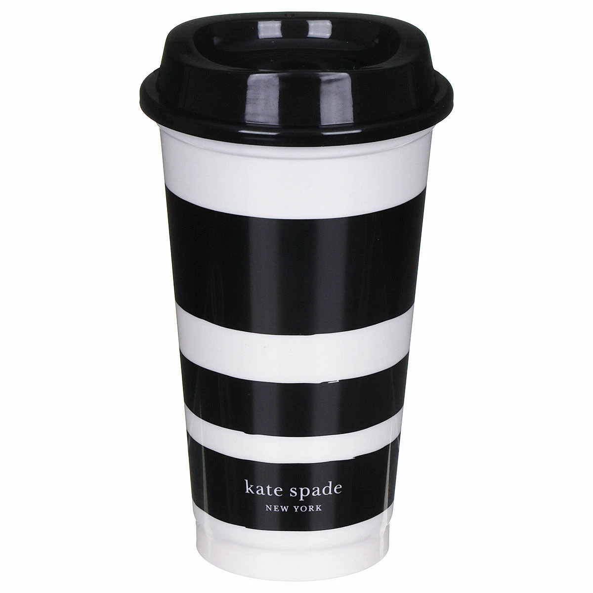 Kate Spade New York Black & White Stripe/Dot Set Of Four Travel Cups 7 Kate Spade New York Black & White Stripe/Dot Set Of Four Travel Cups - Image 5