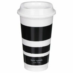 Kate Spade New York Black & White Stripe/Dot Set Of Four Travel Cups 15 Kate Spade New York Black & White Stripe/Dot Set Of Four Travel Cups -Campus Gifts Sales lifeguard press 217049 kate spade travel cup set 7