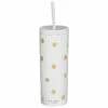 Kate Spade New York Gold Dot With Script Acrylic Tumbler With Straw -Campus Gifts Sales lifeguard press 224338 kate spade gold dot tumbler with straw 01 v2
