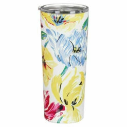 Kate Spade New York Painted Tulips Stainless Steel Tumbler -Campus Gifts Sales lifeguard press 235735 kate spade painted tulips tumbler 3