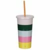 Kate Spade New York Stripe Tumbler With Straw -Campus Gifts Sales lifeguard press kate spade 192992 stripe tumbler wih straw