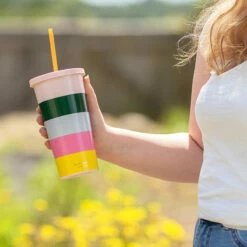 Kate Spade New York Stripe Tumbler With Straw 5 Kate Spade New York Stripe Tumbler With Straw -Campus Gifts Sales lifeguard press kate spade 192992 stripe tumbler with straw lifestyle