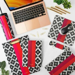 Kate Spade New York Black Spade Flower Acrylic Tumbler With Straw -Campus Gifts Sales lifeguard press kate spade black spade flower lifestyle 3