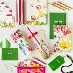 Kate Spade New York Painted Tulips Stainless Steel Tumbler -Campus Gifts Sales lifeguard press kate spade dragonflies and tulips lifestyle 2 3