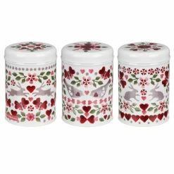 Emma Bridgewater Lovebirds Set Of Three Round Caddies