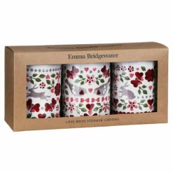 Emma Bridgewater Lovebirds Set Of Three Round Caddies -Campus Gifts Sales lov2900 emma bridgewater lovebirds set of three round caddies 3