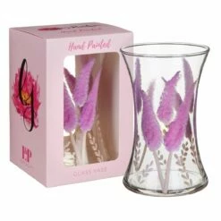 Campus Gifts Sales 40 Lynsey Johnstone Hand Painted Purple Pampas Hourglass Vase