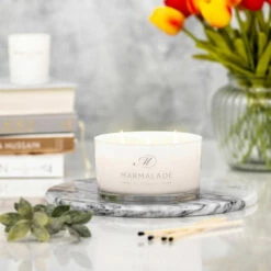 Marmalade Of London Prosecco & Juniper 400g 3 Wick Glass Soy Candle -Campus Gifts Sales marmalade 400g 3 wick glass candle lifestyle 3 3