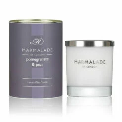 Marmalade Of London Pomegranate & Pear 230g Luxury Glass Soy Candle