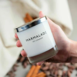 Marmalade Of London Cashmere & Cocoa 230g Luxury Glass Soy Candle -Campus Gifts Sales marmalade of london 12125 cashmere cocoa 230g luxury glass candle lifestyle 2 1