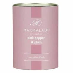 Marmalade Of London Pink Pepper & Plum 230g Luxury Glass Soy Candle -Campus Gifts Sales marmalade of london 12866 pink pepper plum 230g luxury glass candle 4
