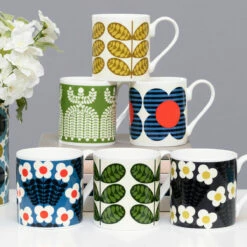 Orla Kiely Blue Bunch Of Stems Large Mug 11 Orla Kiely Blue Bunch Of Stems Large Mug -Campus Gifts Sales mclaggan orla kiely mugs collection nov2021 lifestyle 5