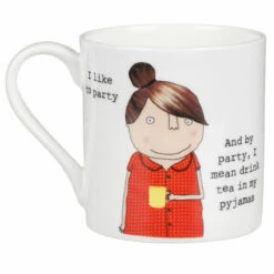 Rosie Made A Thing I Like To Party Mug -Campus Gifts Sales mclaggan rosie made a thing qrh37 i like to party mug 02