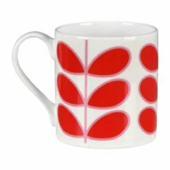 Orla Kiely Linear Stem Red Large Mug -Campus Gifts Sales mclaggan smith orla kiely msqok168 linear stem red large mug 03