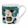 Orla Kiely Dee Dee Teal Large Mug -Campus Gifts Sales mclaggan smith orla kiely msqok170 dee dee teal large mug 01