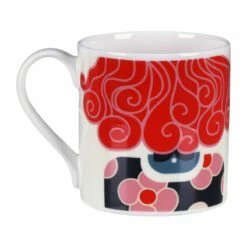 Orla Kiely Dee Dee Red Large Mug 7 Orla Kiely Dee Dee Red Large Mug -Campus Gifts Sales mclaggan smith orla kiely msqok171 dee dee red large mug 03