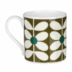 Orla Kiely 60’s Stem Olive Large Mug -Campus Gifts Sales mclaggan smith orla kiely msqok173 60s stem olive large mug 03