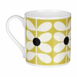 Orla Kiely 60’s Stem Ochre Large Mug -Campus Gifts Sales mclaggan smith orla kiely msqok175 60s stem ochre large mug 03