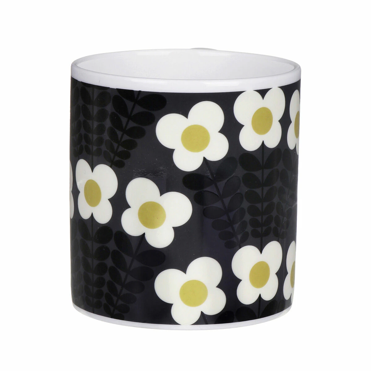 Orla Kiely Grey Bunch Of Stems Large Mug 4 Orla Kiely Grey Bunch Of Stems Large Mug - Image 2