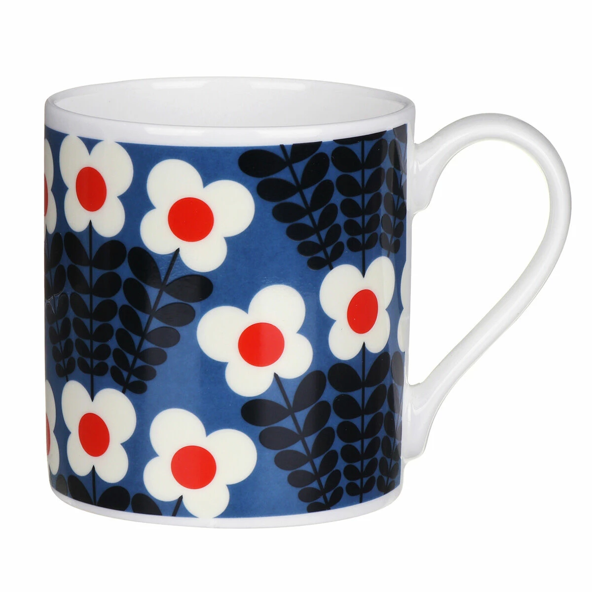 Orla Kiely Blue Bunch Of Stems Large Mug 3 Orla Kiely Blue Bunch Of Stems Large Mug