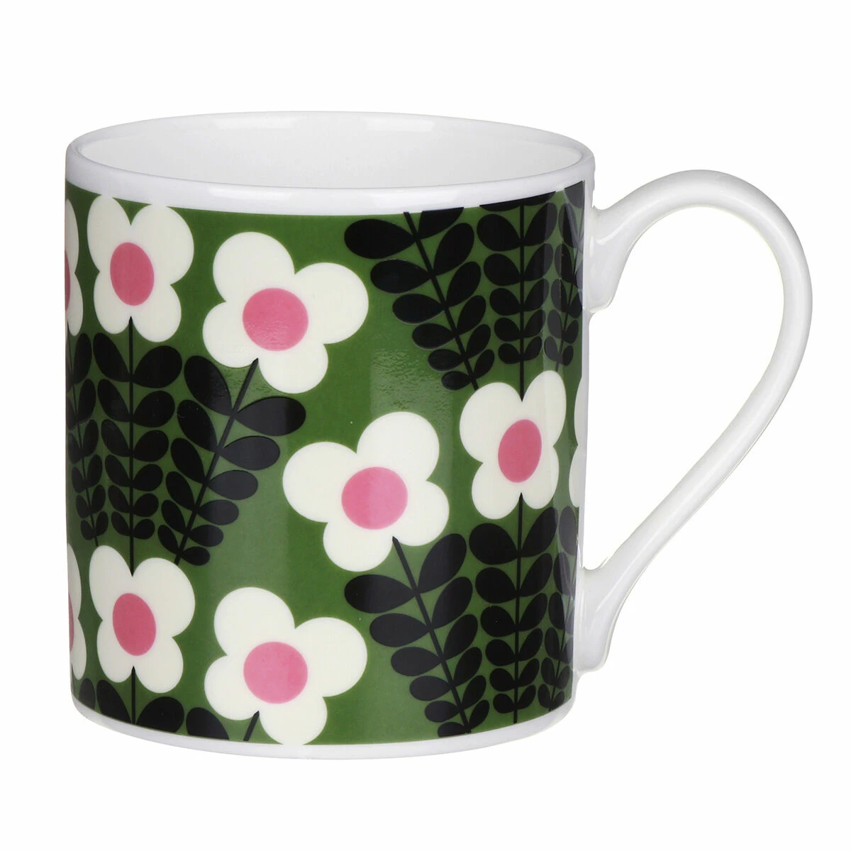 Orla Kiely Green Bunch Of Stems Large Mug 3 Orla Kiely Green Bunch Of Stems Large Mug