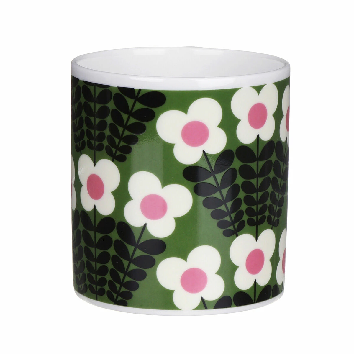 Orla Kiely Green Bunch Of Stems Large Mug 4 Orla Kiely Green Bunch Of Stems Large Mug - Image 2