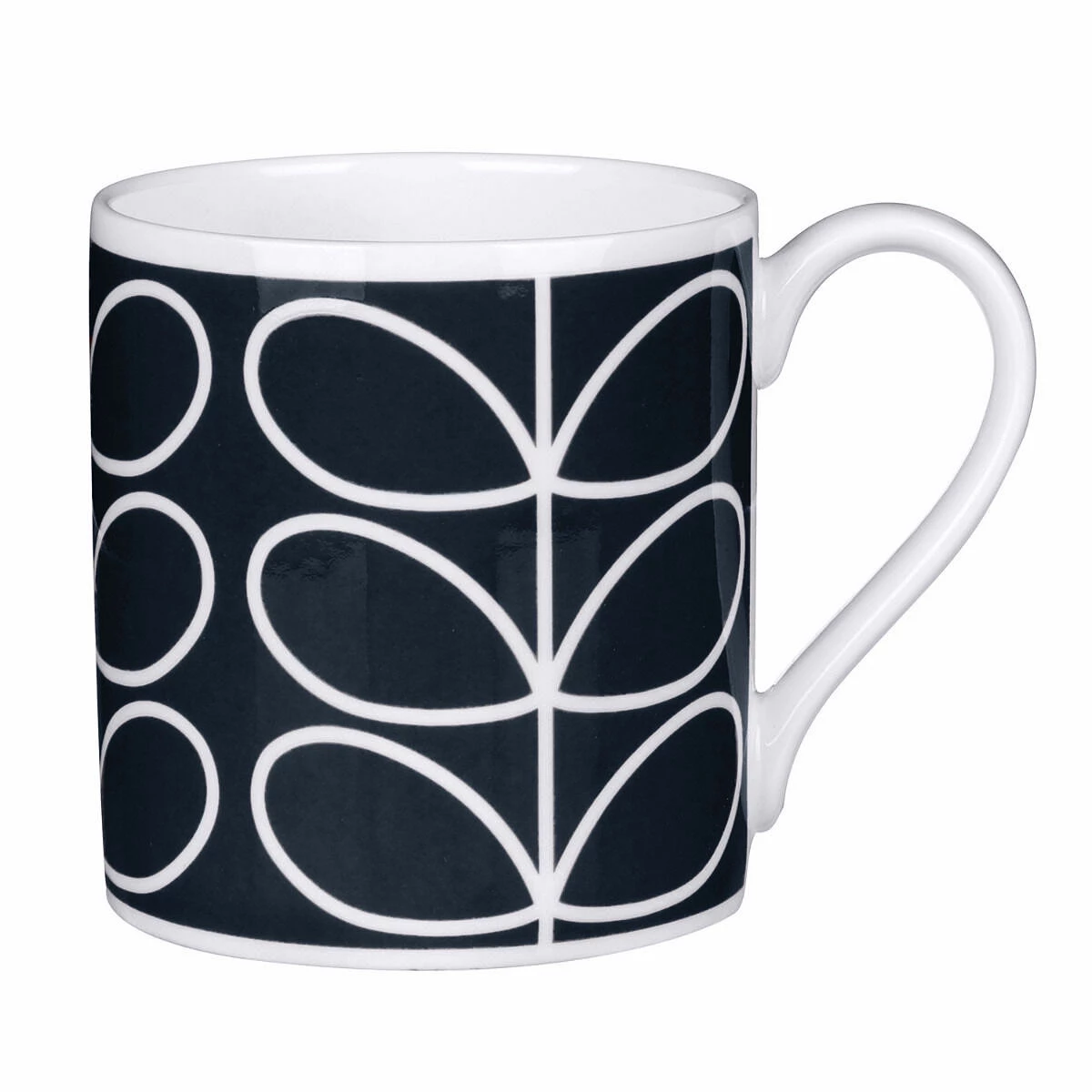 Orla Kiely Linear Stem Navy Blue Large Mug 3 Orla Kiely Linear Stem Navy Blue Large Mug