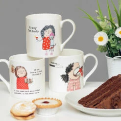 Rosie Made A Thing ‘Crazy Cat Lady’ Mug -Campus Gifts Sales mclaggan smith rosie made a thing lifestyle 3