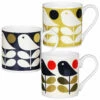 Orla Kiely Set Of 3 Early Bird Large Mugs 2 Orla Kiely Set Of 3 Early Bird Large Mugs -Campus Gifts Sales mclaggen smith bundle qok106 110 116 orla kiely early bird three large mugs