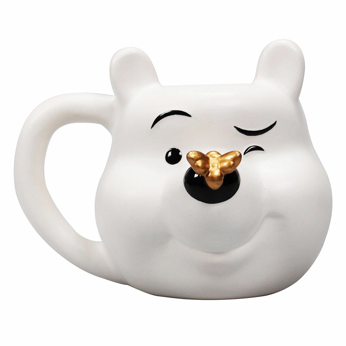 Winnie The Pooh Shaped Mug With Gold Bee 3 Winnie The Pooh Shaped Mug With Gold Bee