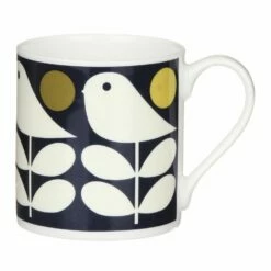 Orla Kiely Navy Early Bird Large Mug