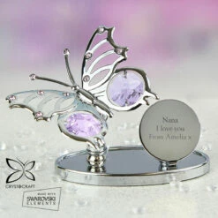 Personalised Crystocraft Butterfly Ornament -Campus Gifts Sales p0104h99 2 1