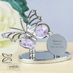 Personalised Crystocraft Butterfly Ornament -Campus Gifts Sales p0104h99 3 1