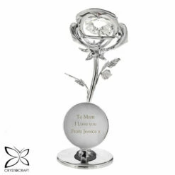 Personalised Crystocraft Rose Ornament 20 Personalised Crystocraft Rose Ornament -Campus Gifts Sales p0104i34 4