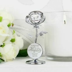 Personalised ‘Forever In Our Hearts’ Crystocraft Rose Ornament -Campus Gifts Sales p0104k43 pmc personalised forever in our hearts crystocraft rose ornament 3