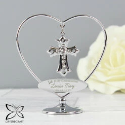 Personalised 1st Holy Communion Crystocraft Cross Ornament -Campus Gifts Sales p0104k59 pmc personalised 1st holy communion crystocraft cross ornament 7