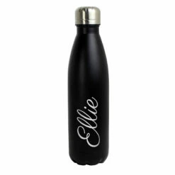 Personalised Black Metal Insulated Drinks Bottle -Campus Gifts Sales p0104l58 1