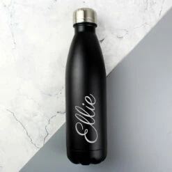 Personalised Black Metal Insulated Drinks Bottle -Campus Gifts Sales p0104l58 2